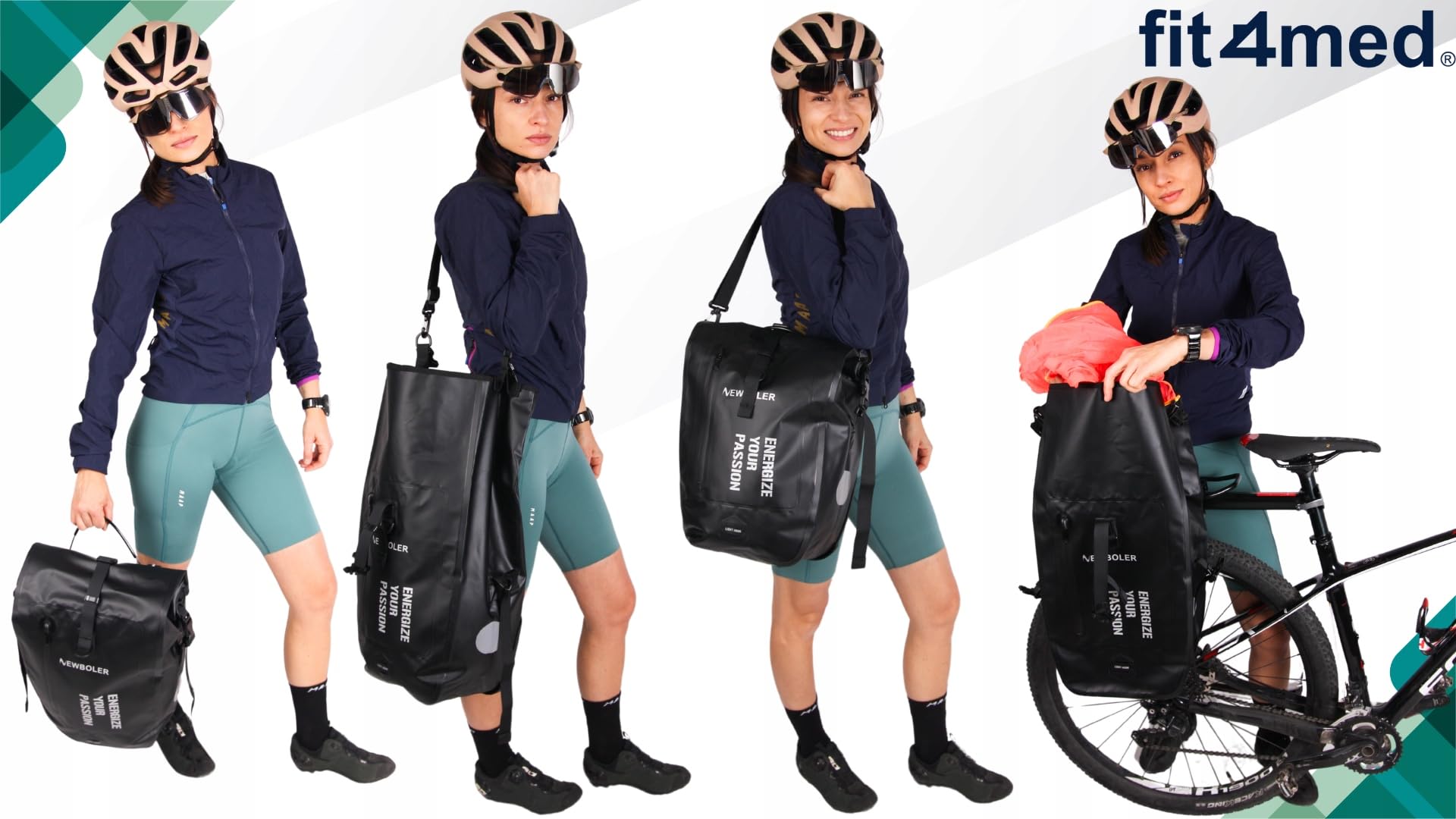 SAKWA ROWEROWA TORBA NA BAGAŻNIK TYŁ BACK-ROLLER ROLOWANA DUŻA WODOODPORNA fit4med