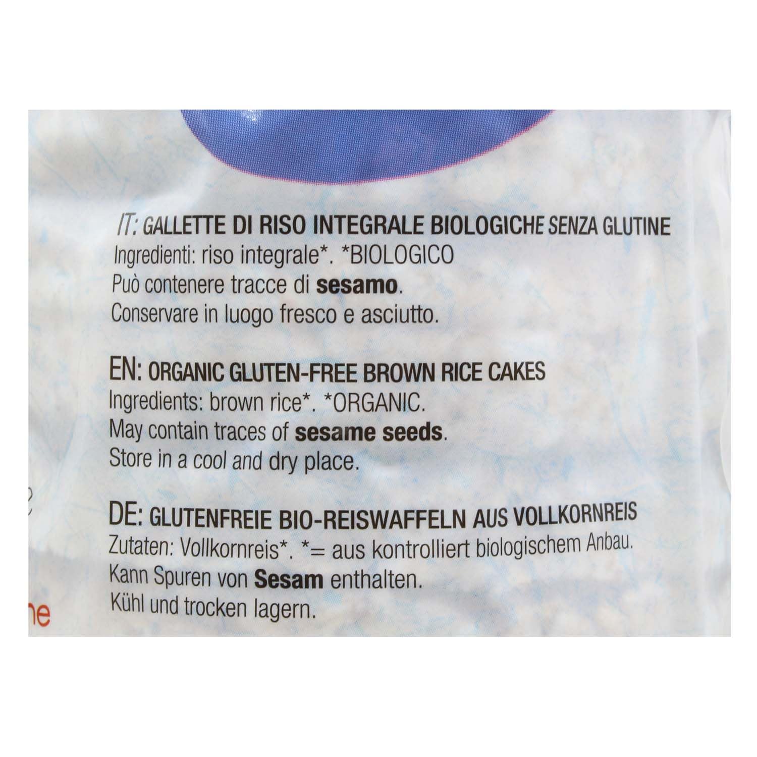 Vivibio, Gallette di riso integrale bio, senza glutine, 100g