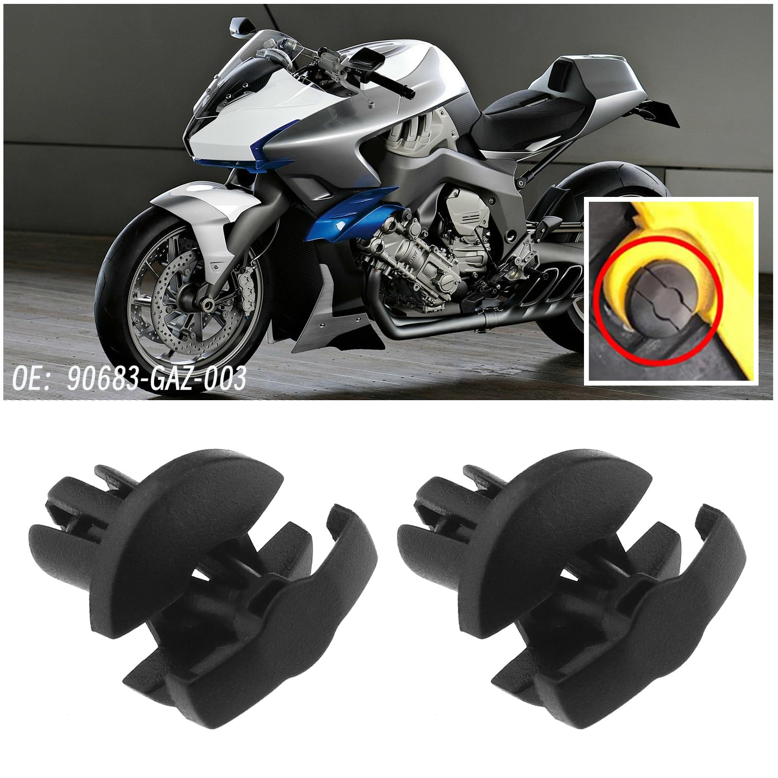 Amazon.co.jp: オートバイフェアリングトリムクリップ 交換用 90683