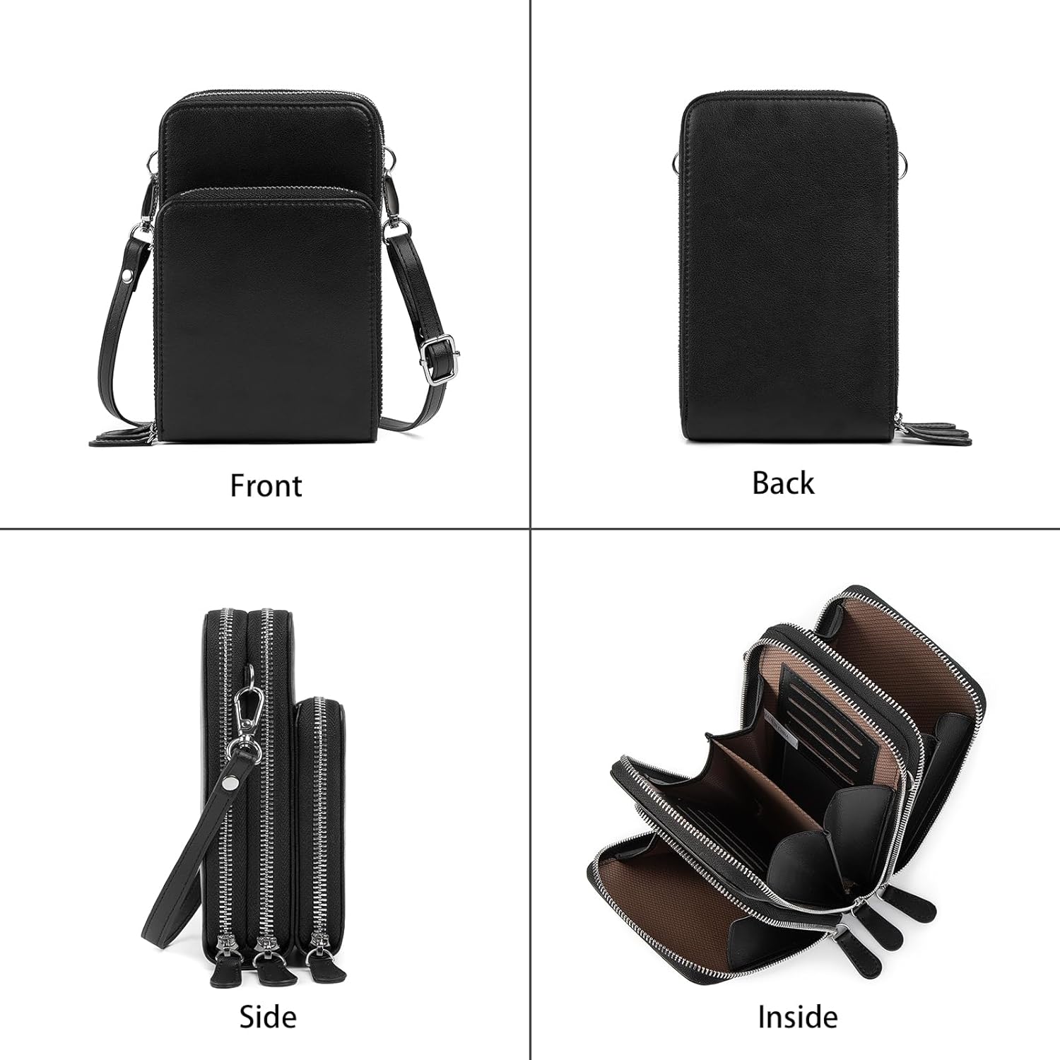 Pearl Angeli Small Crossbody Bag RFID Cellphone Wallet Purse Mini Ladies Handbag Purse with Shoulder Strap - Image 3