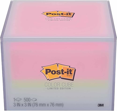 Miniatura 2 de Post-it Notas Cube, nota adhesiva favorita #1 de Estados Unidos, 3 x 3 pulgadas con recipiente reutilizable versátil, notas de colores surtidos, 500