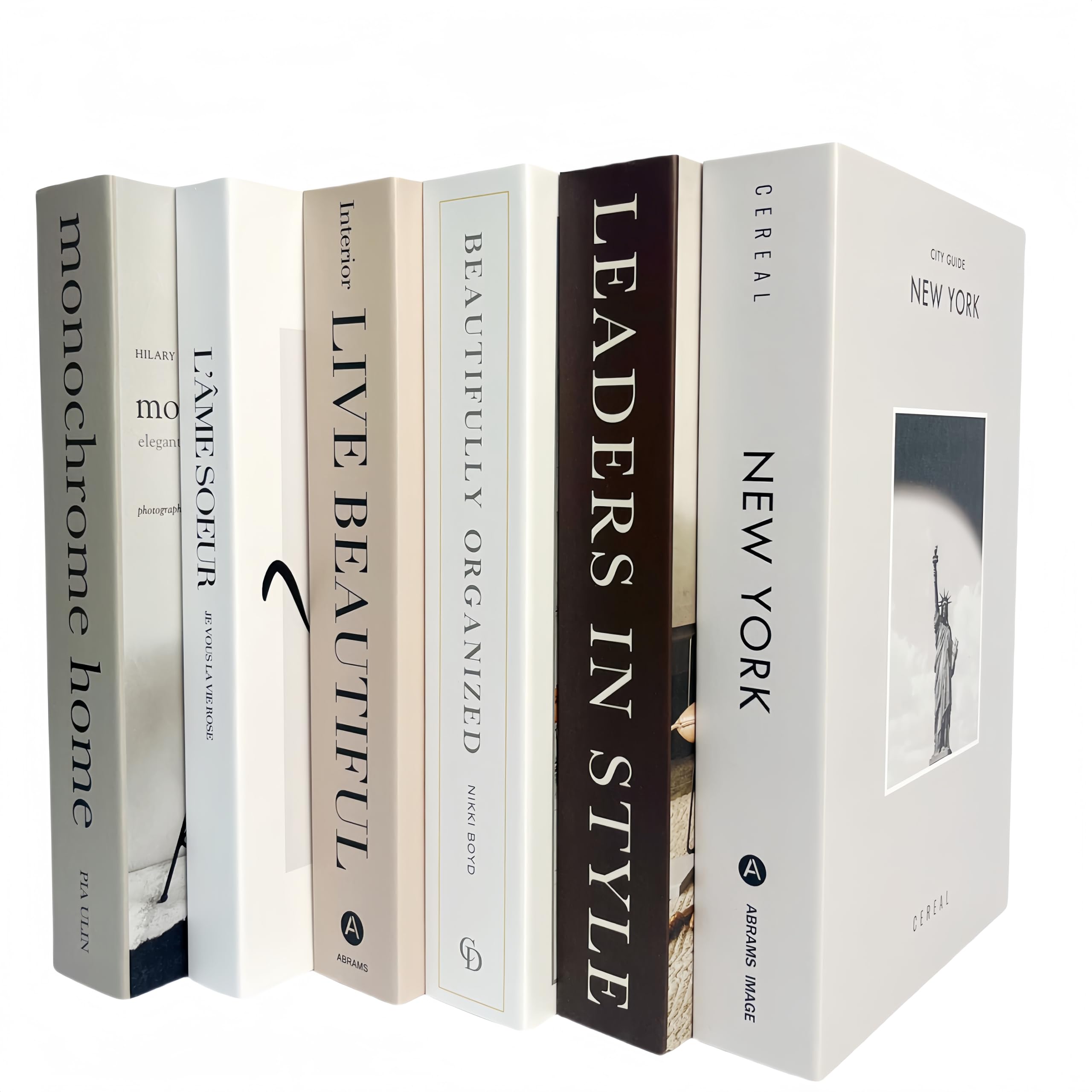 Confezione da 6 libri decorativi | Libri finti per la decorazione della casa | Libri da tavolino con copertina rigida | Ediactcyl Faux Art Decor Books for Farmhouse (M57)