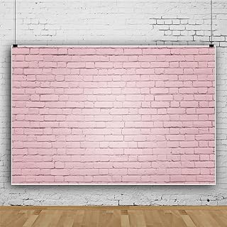 Qinunipoto 背景布 ピンク色のレンガの壁の背景 1.8x1.2m 壁の飾り 記念写真 ビニール製 写真撮影 backdrop background 撮影背景 撮影シート 記念写真 背景紙 写真スタジオ