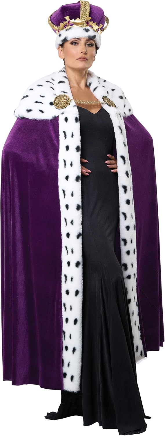 California Costumes, Purple Royal Cape and Crown Set, One Size