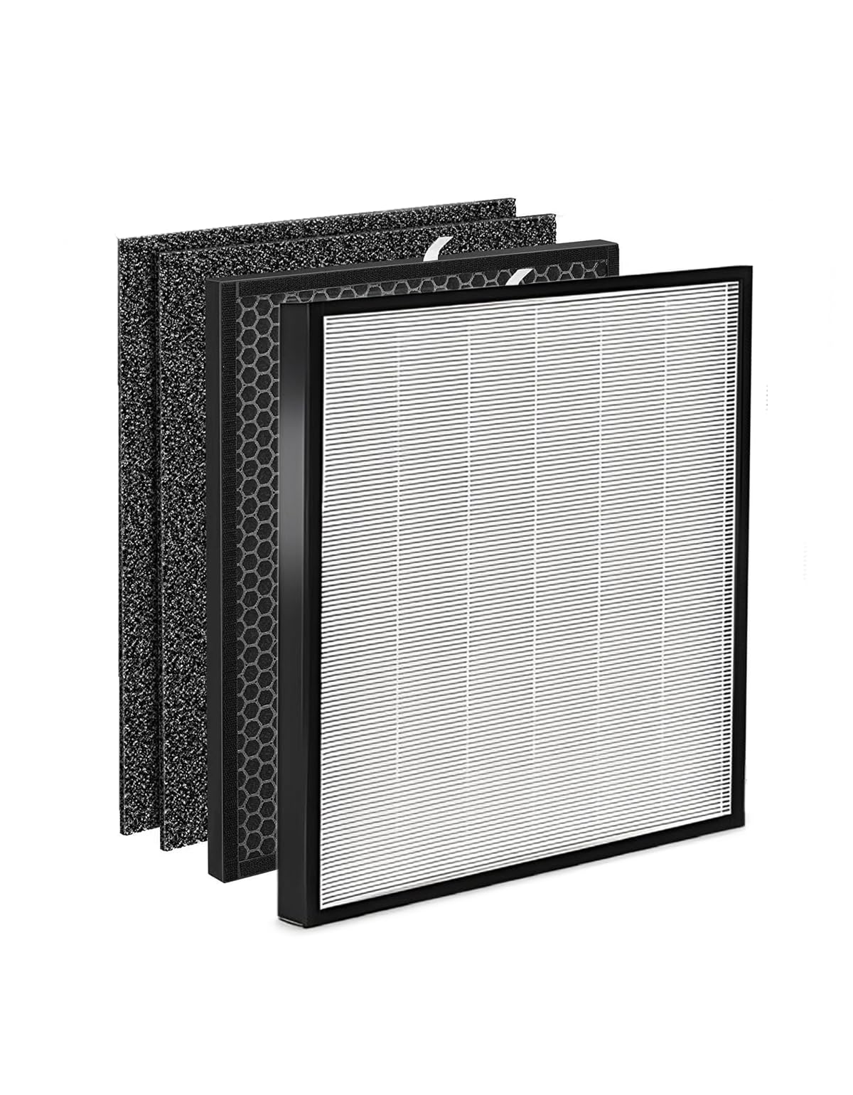 4 Pack 3000 Replacement Filters Compatible with 3000,3000M,3000Pro Air Purifier, 1 Filter, 1 Activated Carbn and 2 Extra Carbn Pre-filters(1+1+2), 3000 Accessory,NOT for 3500
