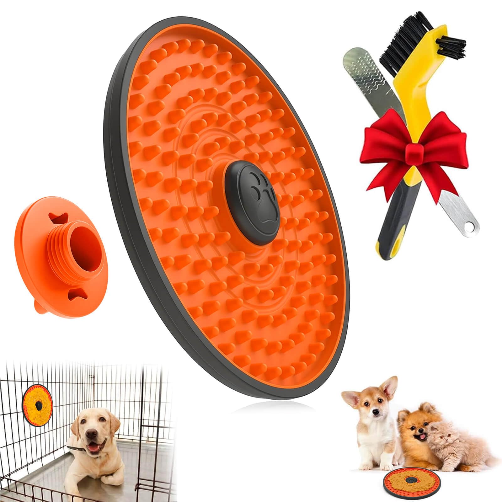 Lalolee Lick Mat for Dogs, Dog Crate Lick Pads Slow Feeder, Lick Pad Crate Training Toy Crate Lick Plate,Very Suitable Peanut Butter, Treats Yogurt, Bolognese, for Boredom Relief Licking Pad
