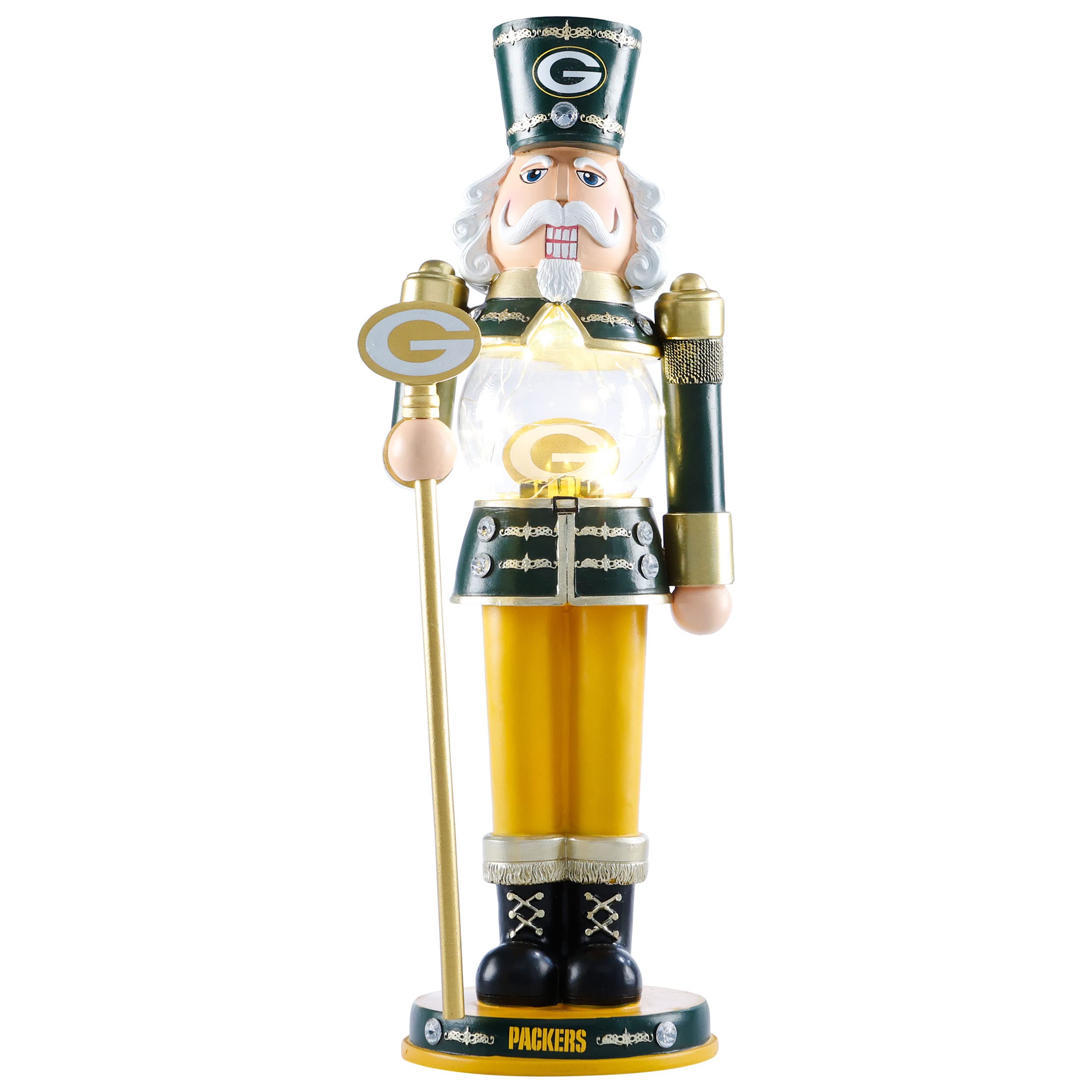 FOCO NFL Unisex-Adult NFL Team Logo Holiday 20" Premium Ligh Up Nutcracker