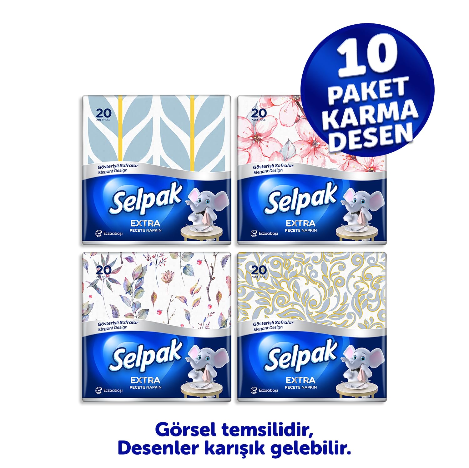 Selpak Extra Desenli Peçete 20'li