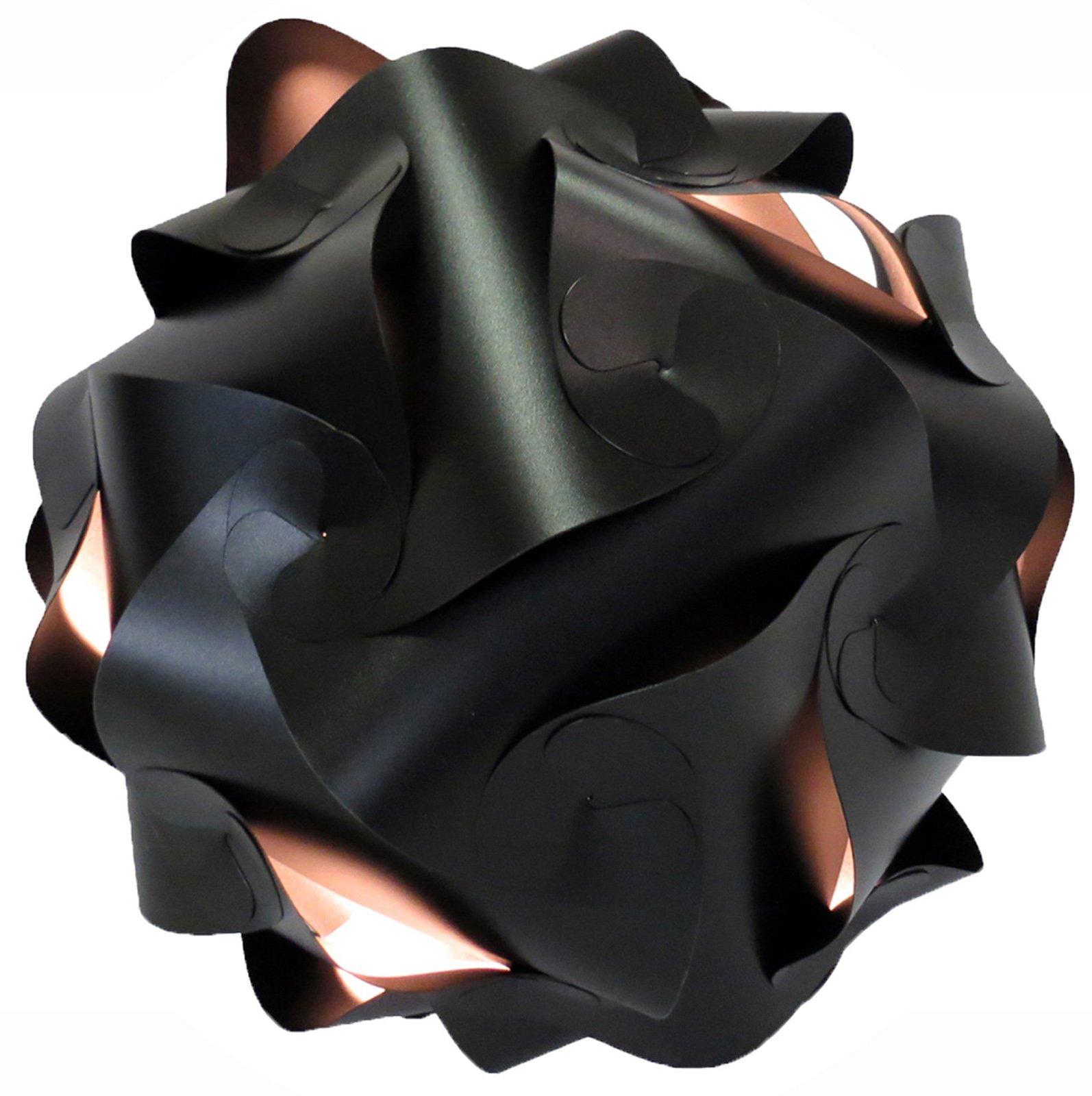 Infinity Puzzle Lights - Puzzle Lamp Shade - Modern Pendant Jigsaw Lighting - Every Color Comes with 12' Cord (Black, Medium)