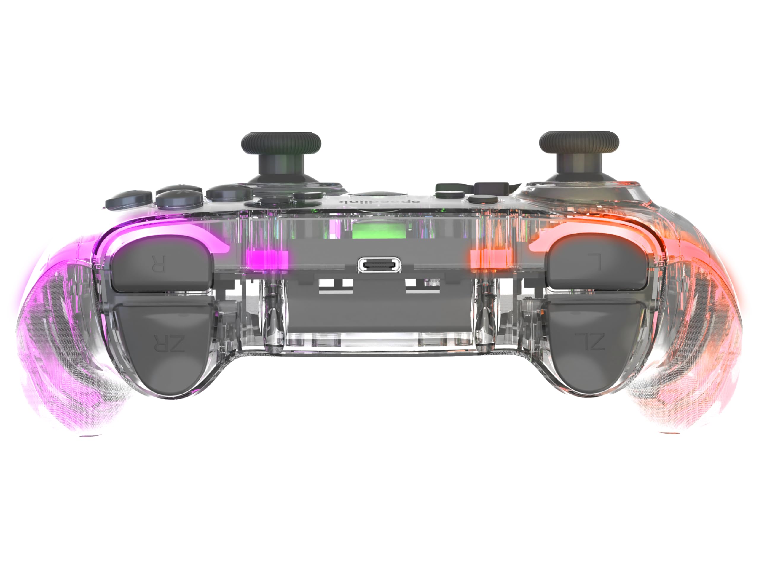 Speedlink RAIT NX RGB Gamepad - Wireless Bluetooth/USB 2.4G Controller PC | /Switch/PS3/Android, Bluetooth & 2.4G USB, Hall Effekt Sensoren, Dual Vibration, Turbo-/Makro-Tasten, Transparent beleuchtet