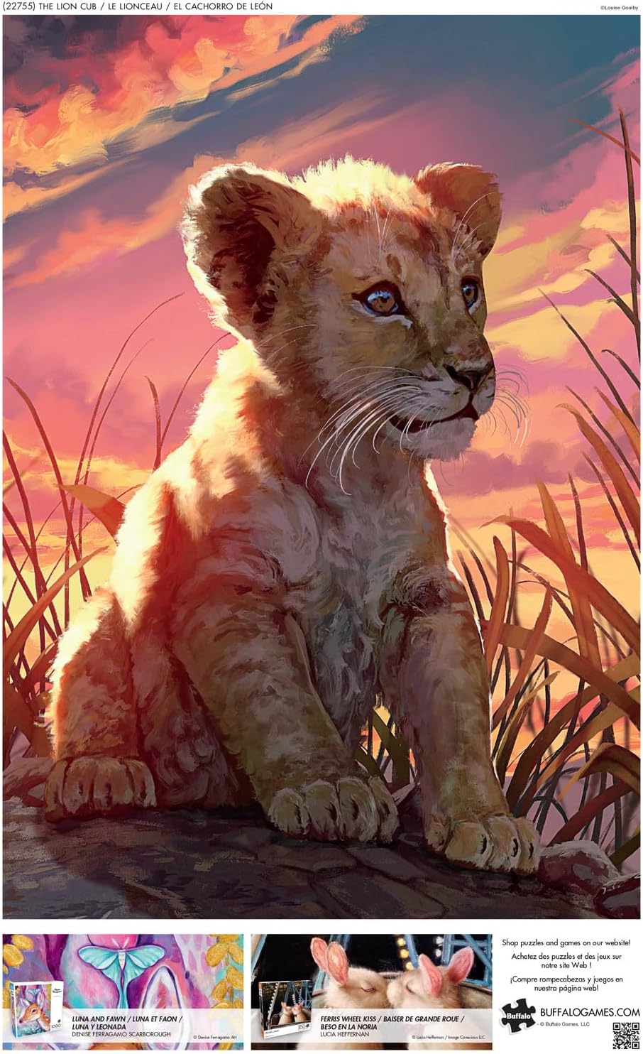 Buffalo Games - Louise Goalby - The Lion Cub - 300 Piece Jigsaw Puzzle for Adults -Challenging Puzzle Perfect for Game Nights - Finished Size is 21.25 x 15.00