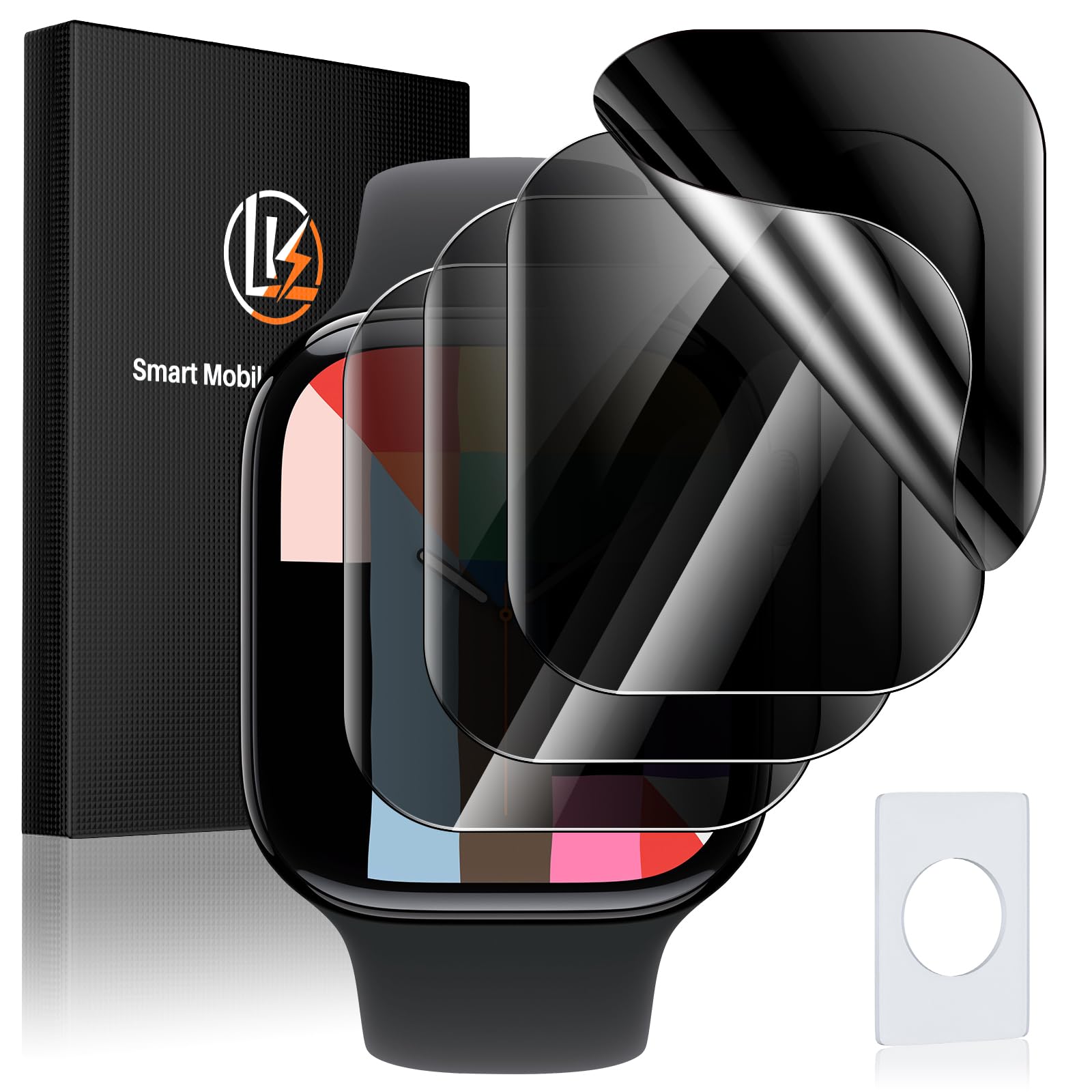 LK 4 sztuki folii ochronnej do Apple Watch Series 11/10, 42 mm, ochrona ekranu o wysokiej rozdzielczości, bez pęcherzyków powietrza, elastyczna folia TPU, łatwa do nałożenia, ultra cienka folia na