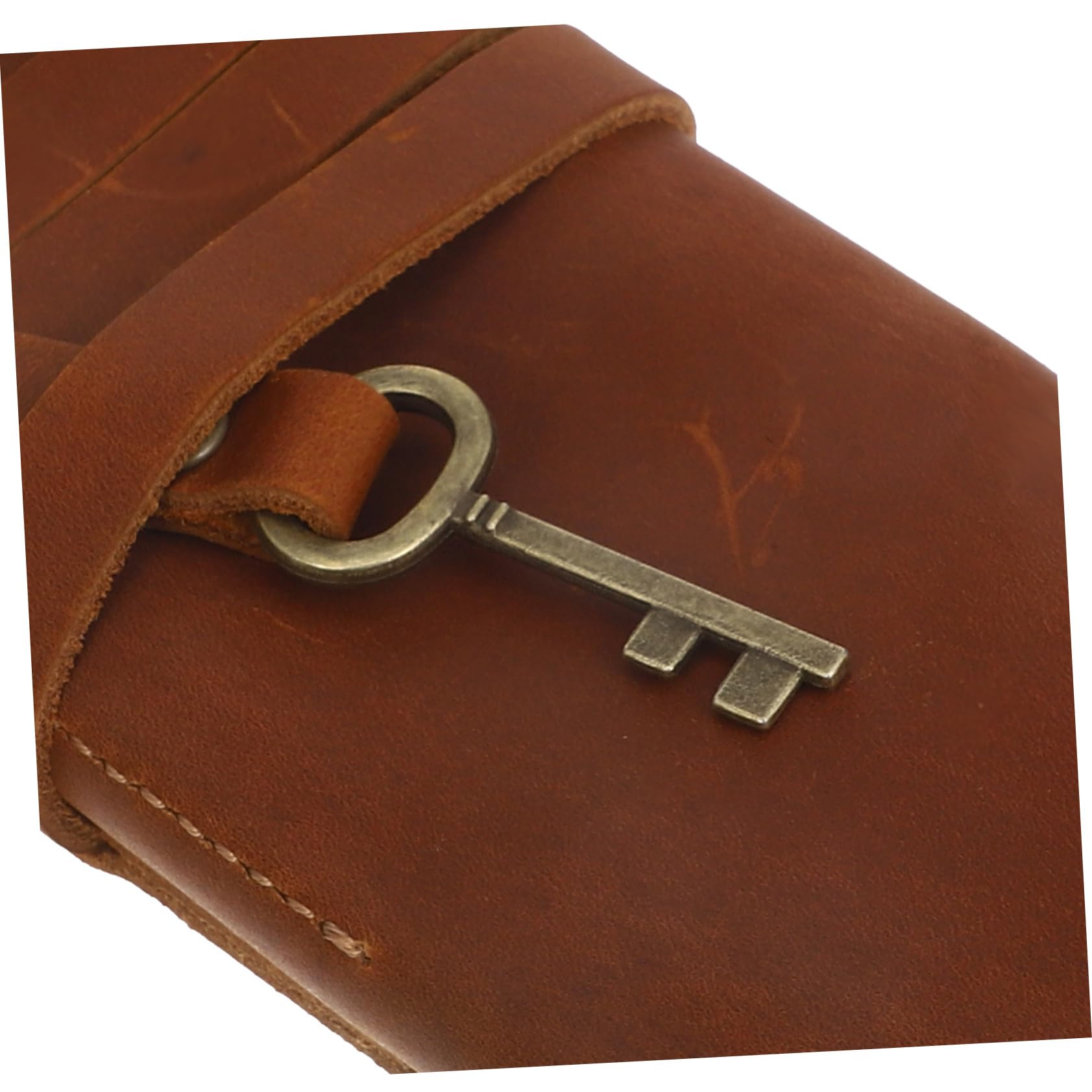 SHOWERORO Rollo De 2 Uds De Estuche para Bolígrafos De Cuero De Caballo Estuche para Lápices De Piel De Vaca Marrón Pequeño para Lápices