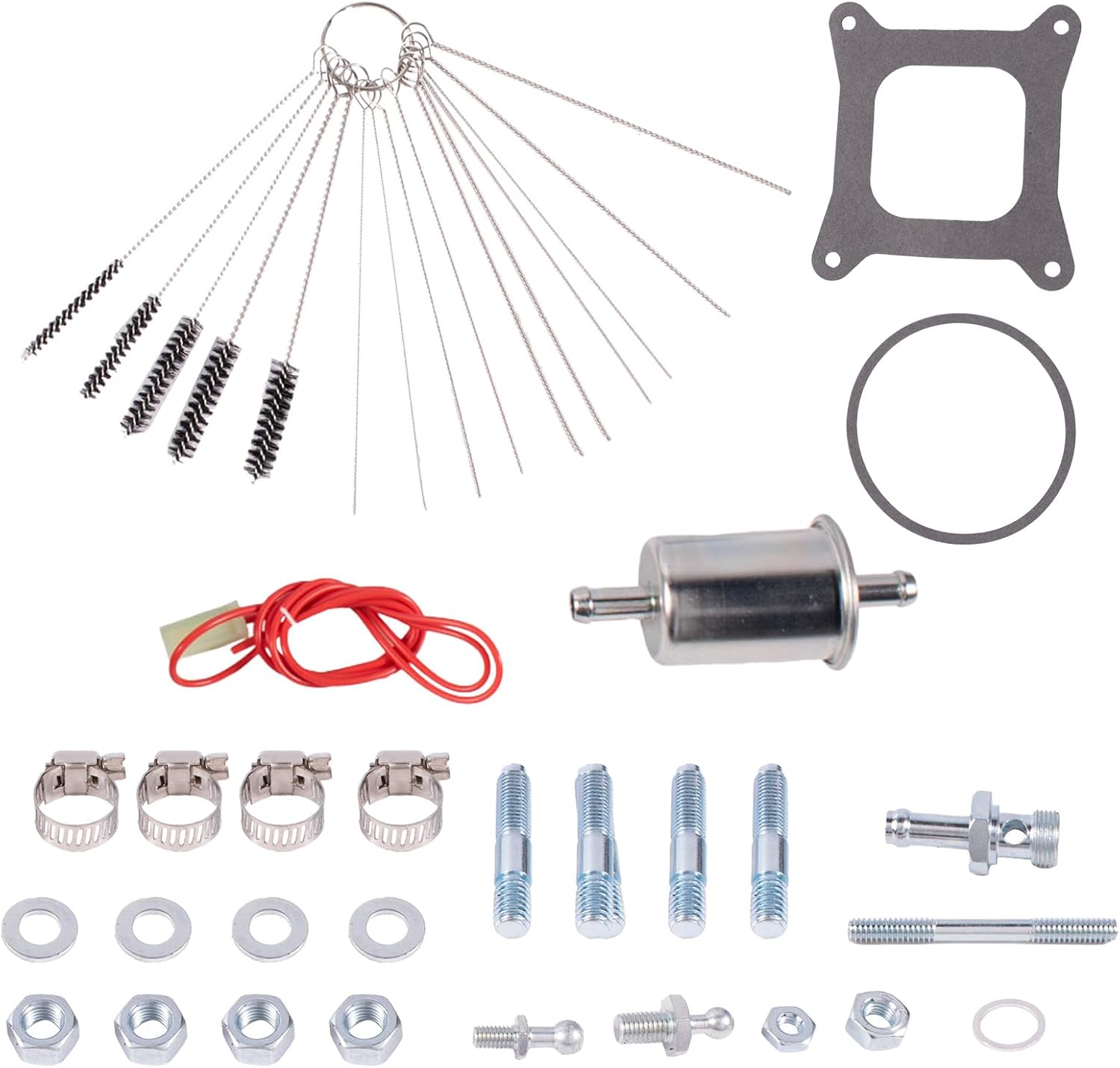 0-1850S Carburetor for Holley Street Warrior 600 CFM Model 4160 Compatible with Edelbrock Carter AFB Auto-lite 5 3/16" x 5 5/8" bolt pattern 0-1850S