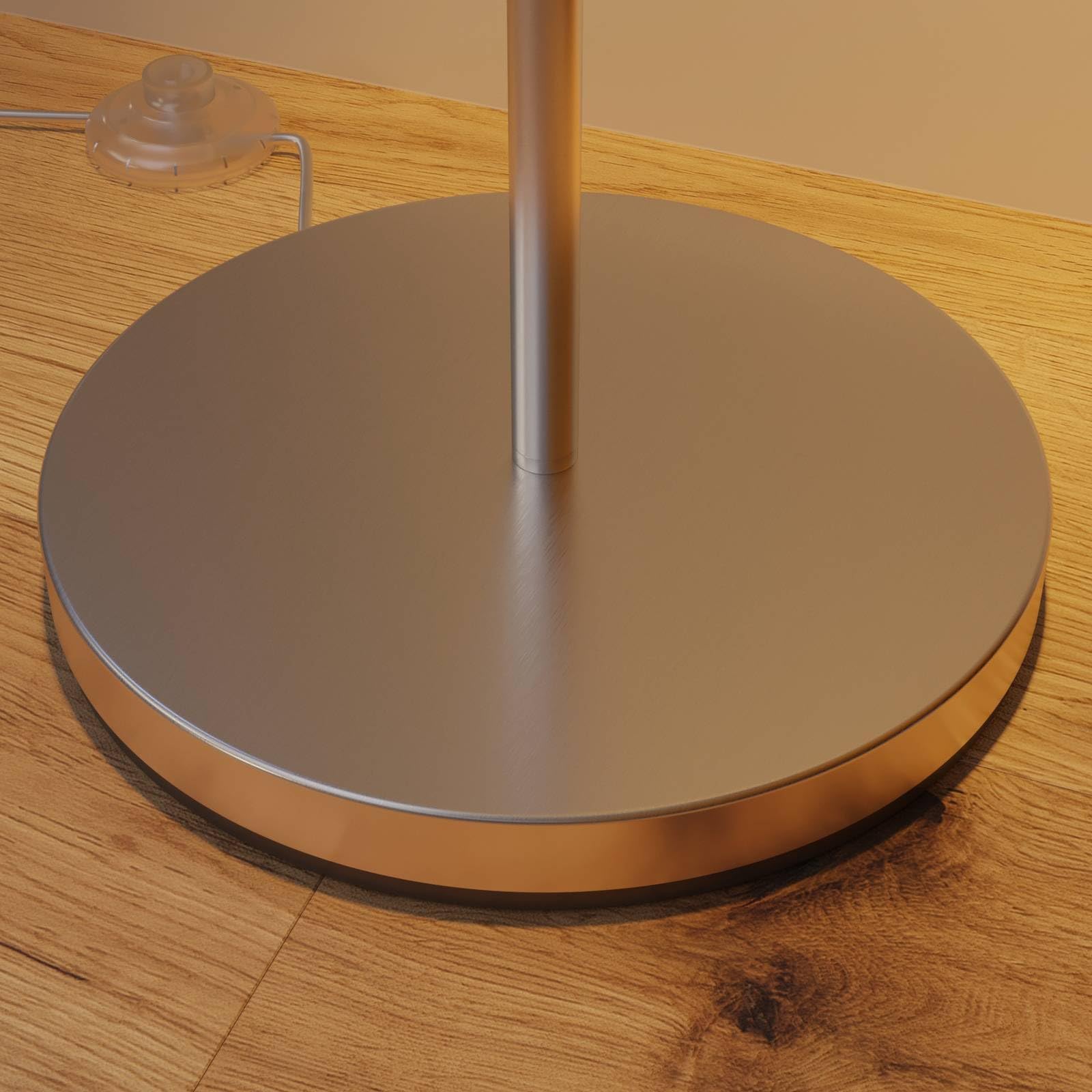 Lindby Lampada Da Terra 'Janno' Moderna In Tessuto Bianco | 2 Luci E27 | Altezza 120 Cm | Ideale Per Soggiorno E Sala Da Pranzo