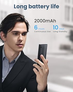 iFLYTEK Language Translator Device Blue with Velvet Bag 60 Languages, Real-Time Split-Screen & Two-Way Instant Voice Translation, 18 Offline Packs, Black