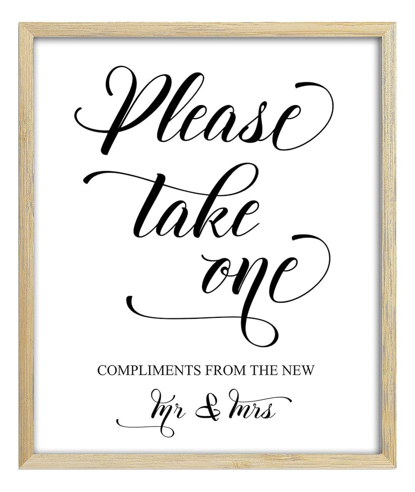 amazon-com-please-take-one-sign-wedding-favors-sign-party-print-compliments-from-the-new-mr-mrs-favor-sign-party-decor-home-kitchen for Free Printable Please Take One Sign Printable Amazon.com: Please Take One Sign, Wedding Favors Sign, Party Print, Compliments from The New Mr. & Mrs. Favor Sign Party Decor : Home & Kitchen for Free Printable Please Take One Sign Printable