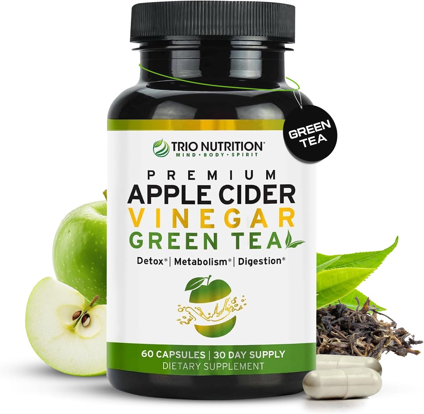 TRIO NUTRITION Apple Cider Vinegar Capsules...