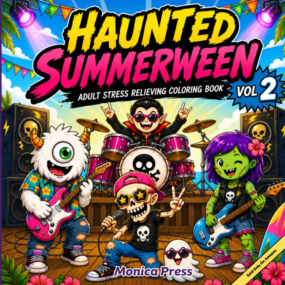 Haunted Summerween Vol 2: Adult Stress Relieving Coloring Book