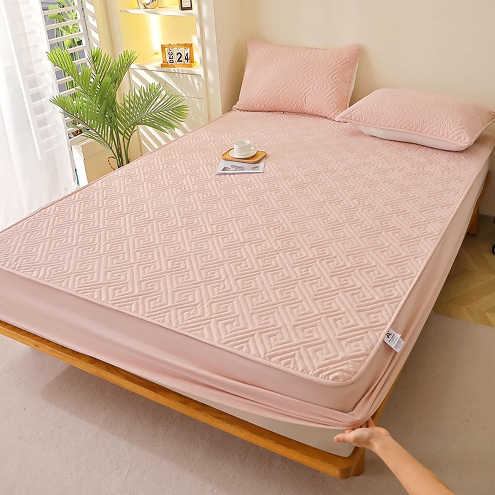 Spannbetttuch Baumwolle 180X200, Spannbetttuch Volltonfarbe Rosa Spannbetttücher Elegant 1 Stück