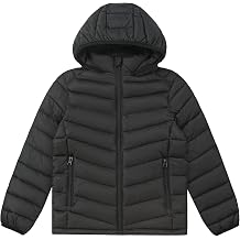 Boys Girls Toddlers Lightweight Hooded Puffer Jacket Kids Winter Coat Warm Comfy Outerwear
