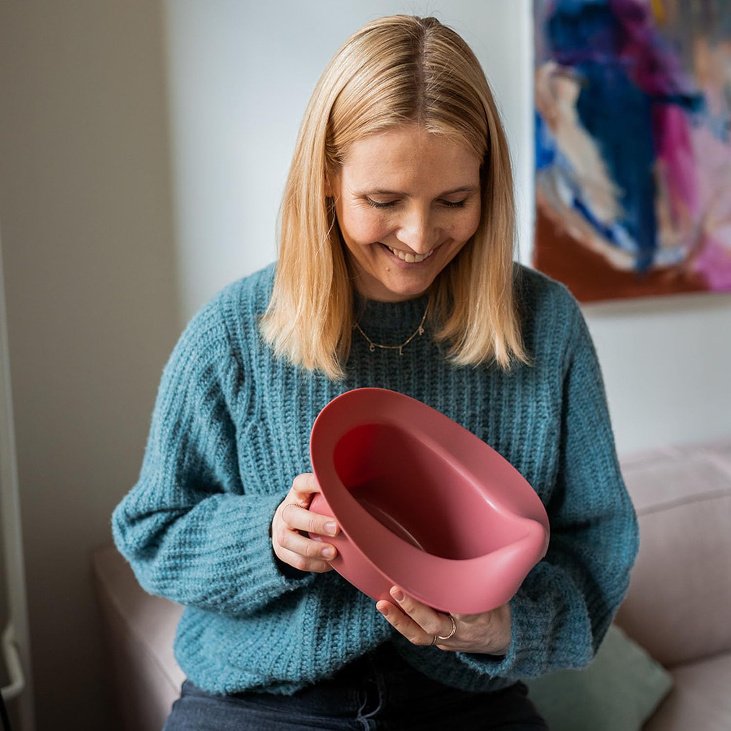Kindsgut Pot à tenir le bébé, Pot bébé WC/toilette, qualité supérieure et couleurs discrètes, etre sans couche, adapté à l'enfant, rose foncé