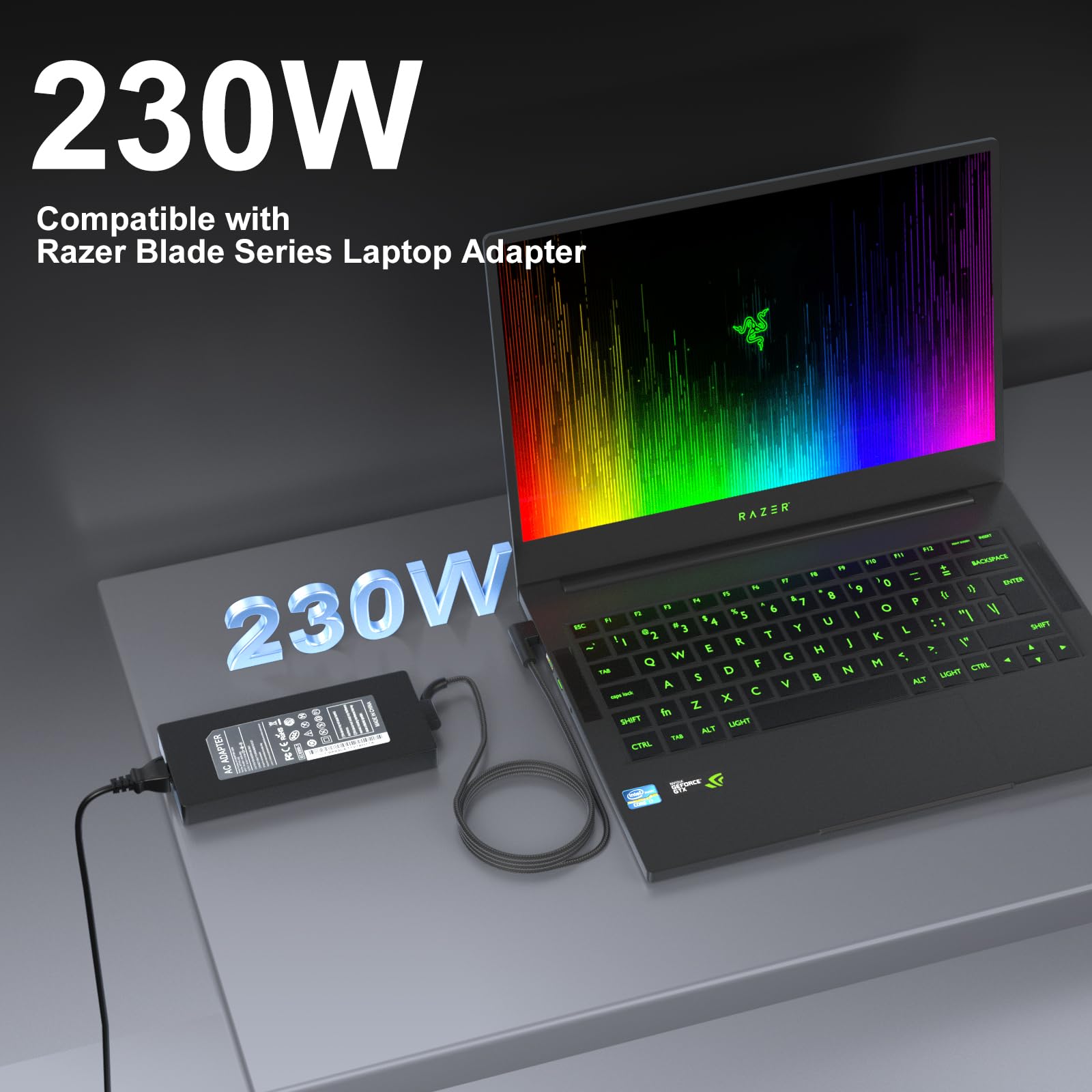 Ładowarka 230W do Razer Blade 14 15 16 17 Rc30-0248 Rc30-0238 RZ09-0248