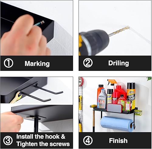 Miniatura 7 de Taozun Toallero de papel autoadhesivo  Toallero de papel para debajo del gabinete para cocina acero inoxidable cepillado SUS304 sin perforación