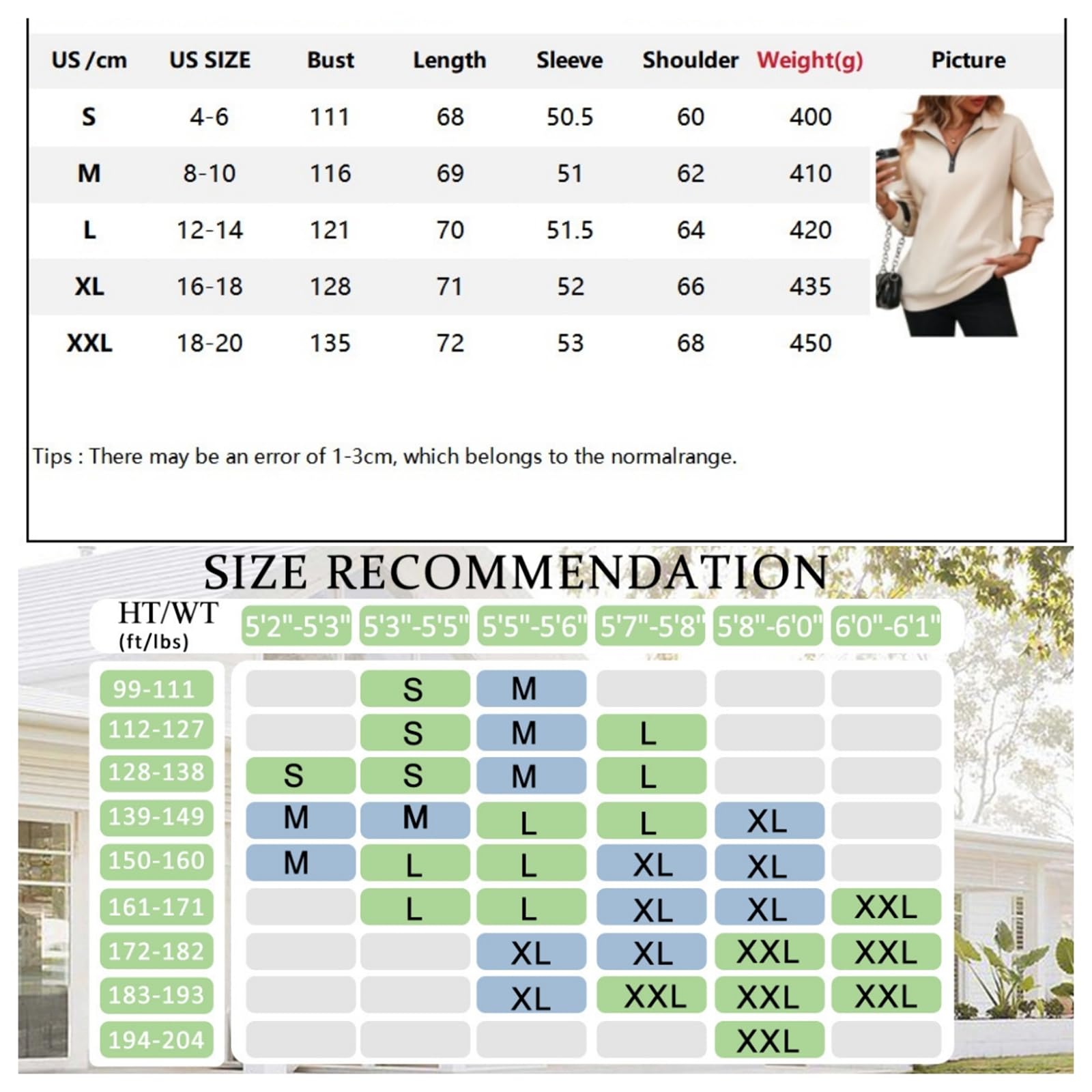 Wholeentire - Sudadera ligera de manga larga con cuello y cremallera para mujer, con cremallera de un cuarto