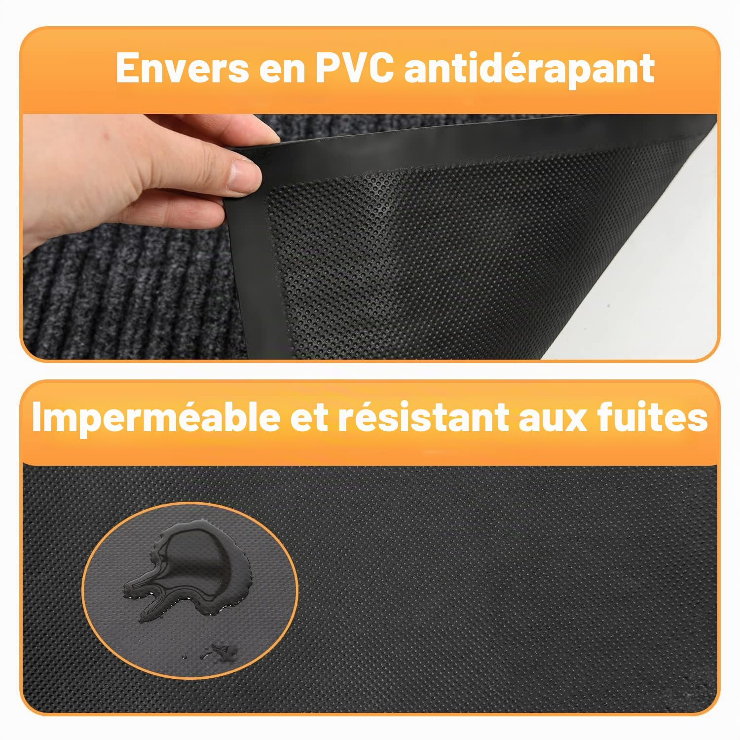 Nisorpa Tapis de couloir antidérapant extra long lavable pour la maison, le bureau, la cuisine - 90 x 500 cm