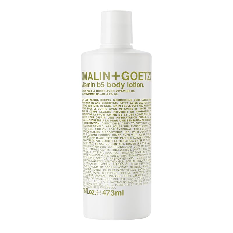 MALIN+GOETZ Loção corporal com vitamina B5, óleos de abacate e semente de uva, fragrância de bergamota