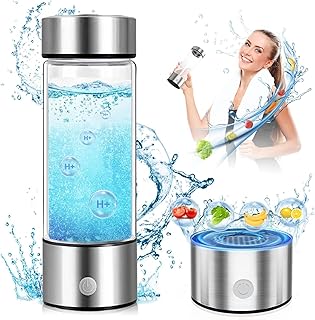 Hydrogen Water Generator Bottle, 420ML Portable Hydrogen Water Bottle with SPE and PEM Technology, Rechargeable Portable G Price In India
