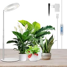 Kullsinss plant lamp led full spectrum for houseplants 94 CM height-adjustable vegetable light with 80 LEDs timer 6/12/16 hours 3 lights modes grow light for table or floor plants [energy class F]