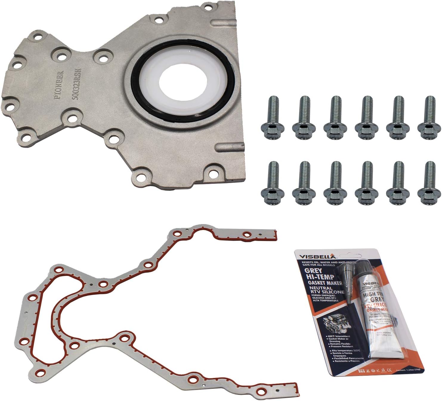 Crankshaft Rear Main Seal with Housing Cover, Gasket