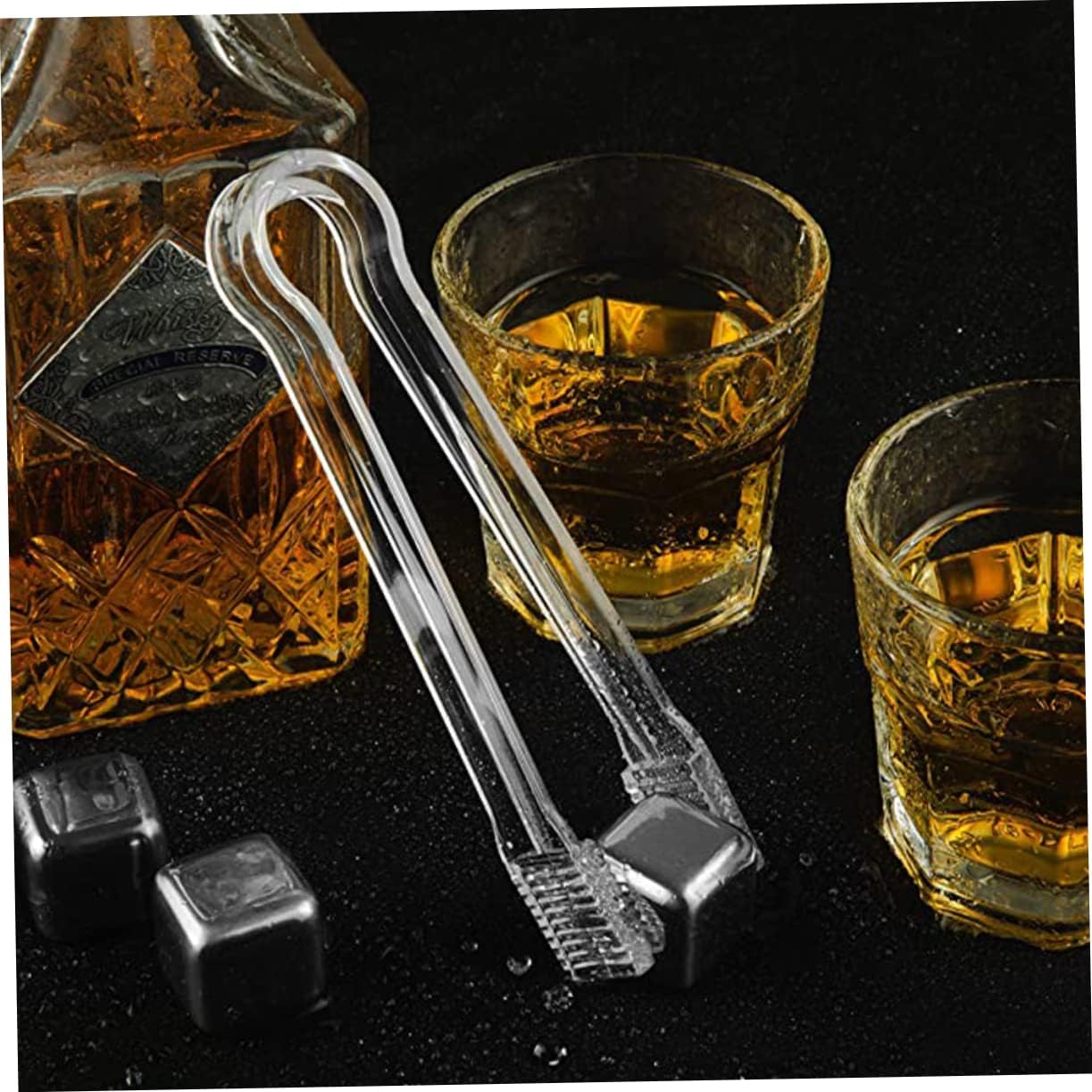 LABRIMP 10pcs Acrylic Ice Cube Tongs Multi-functional Food Clips Small Kitchen Gadgets for Clamp Tongs for Restaurant