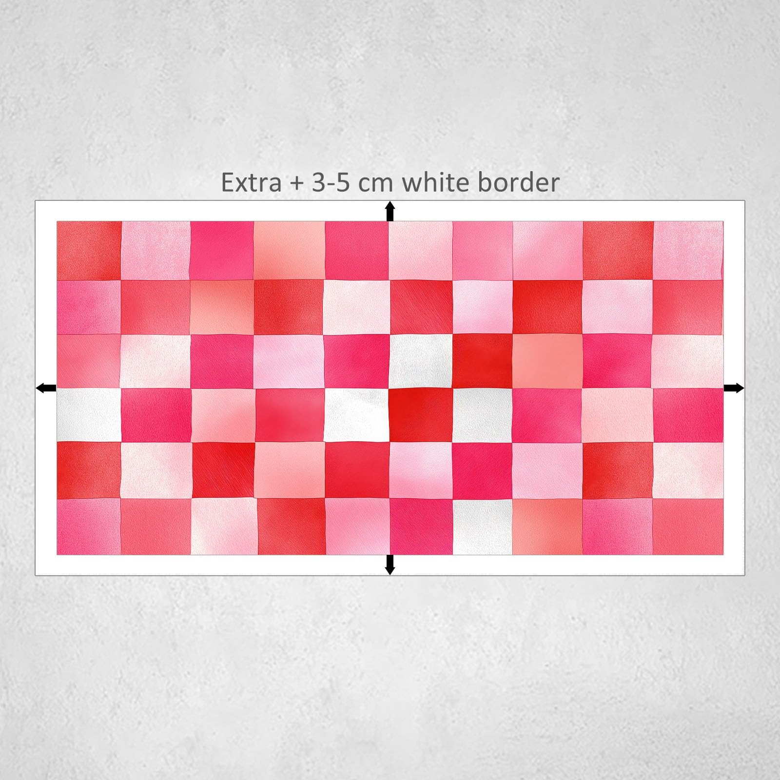 Aquarell Minimalistisch Geometrisch Karo Gerahmt Leinwand Bilder, Rosa Wandbilder Kunstdruck Wandbild Keilrahmenbild Wanddekoration für Wohnzimmer Schlafzimmer Mit Rahmen 120 x 80 cm