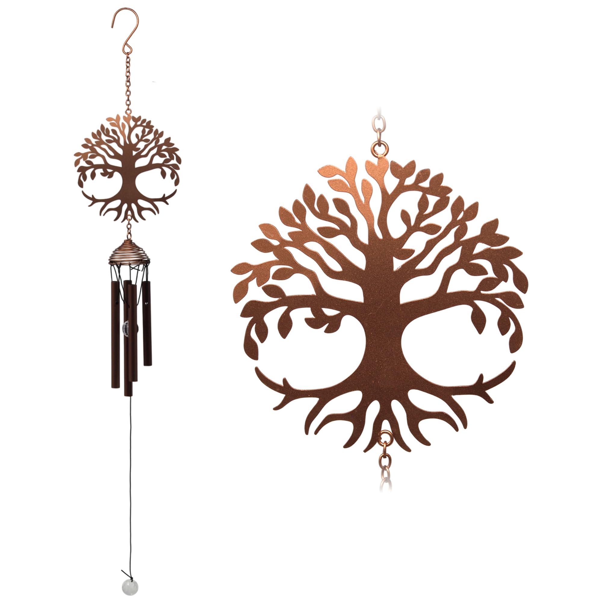 Tree of Life 55cm Metal Wind Chime Suncatcher Hanging Garden Ornament