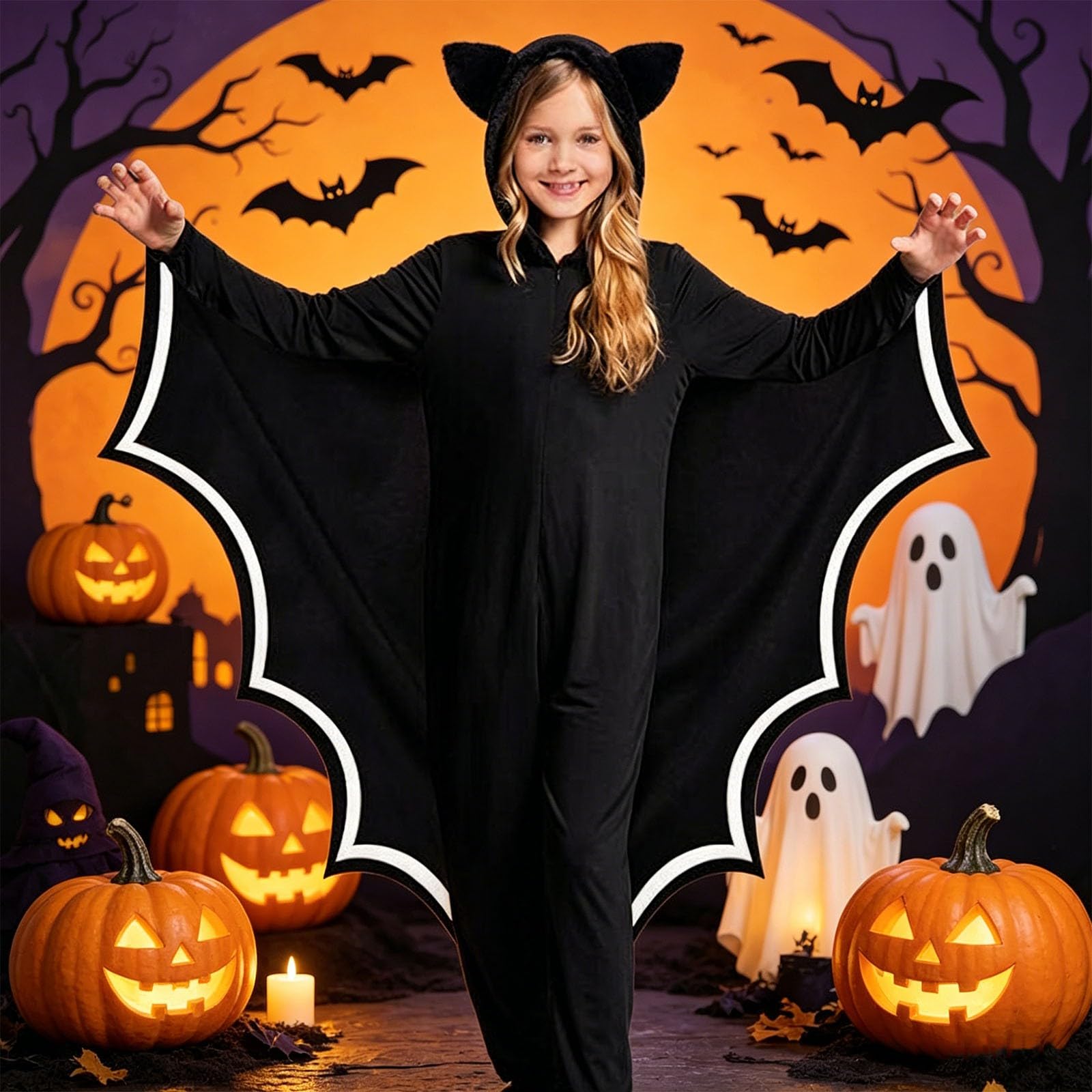 Generisch Combinaison d'Halloween avec effet lumineux pour les fêtes costumées