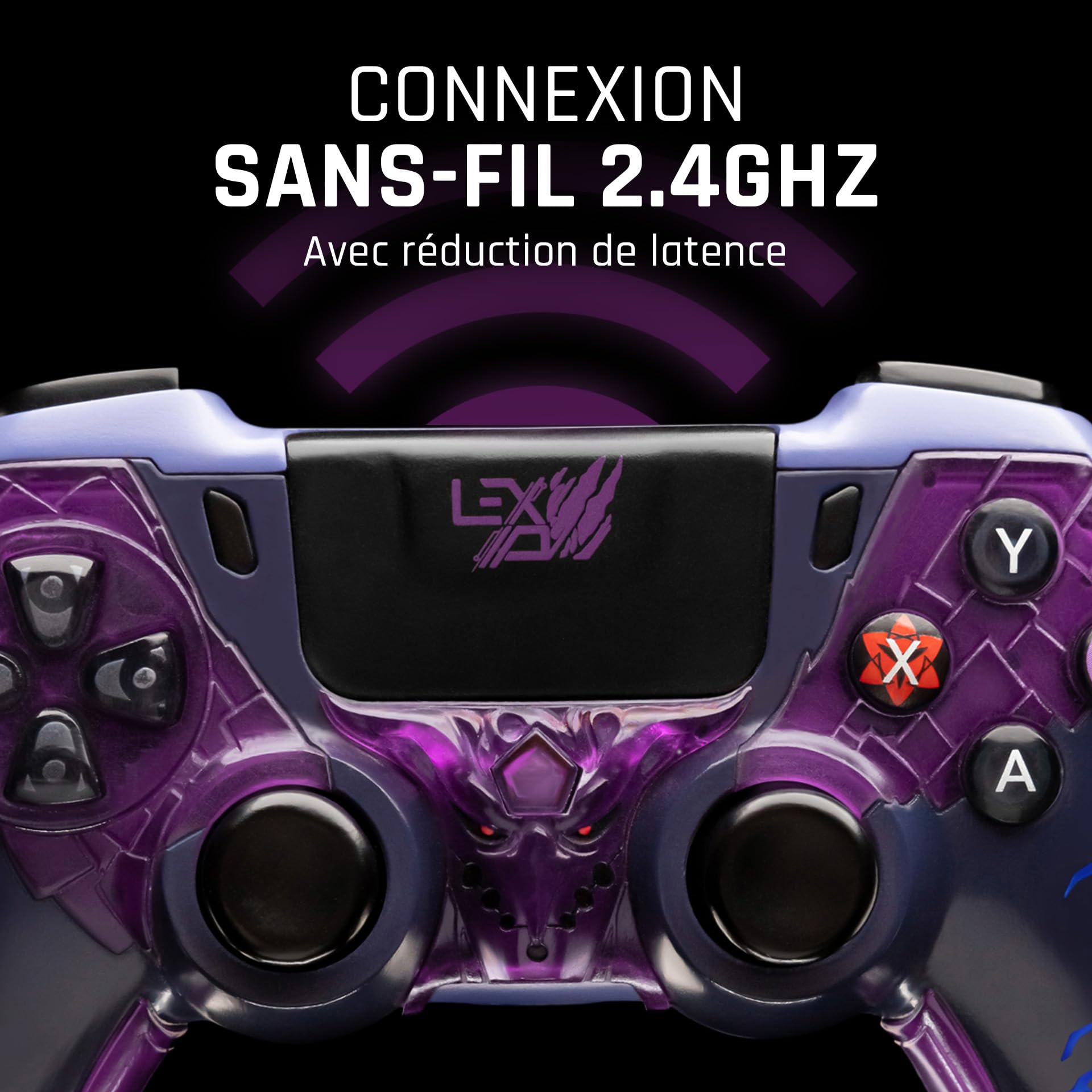 Manette Kakashi Naruto Shippuden Lexip X Tsume - Édition Limitée Sans Fil 2.4GHz, 4 Palettes Programmables, Jack Audio 3.5mm