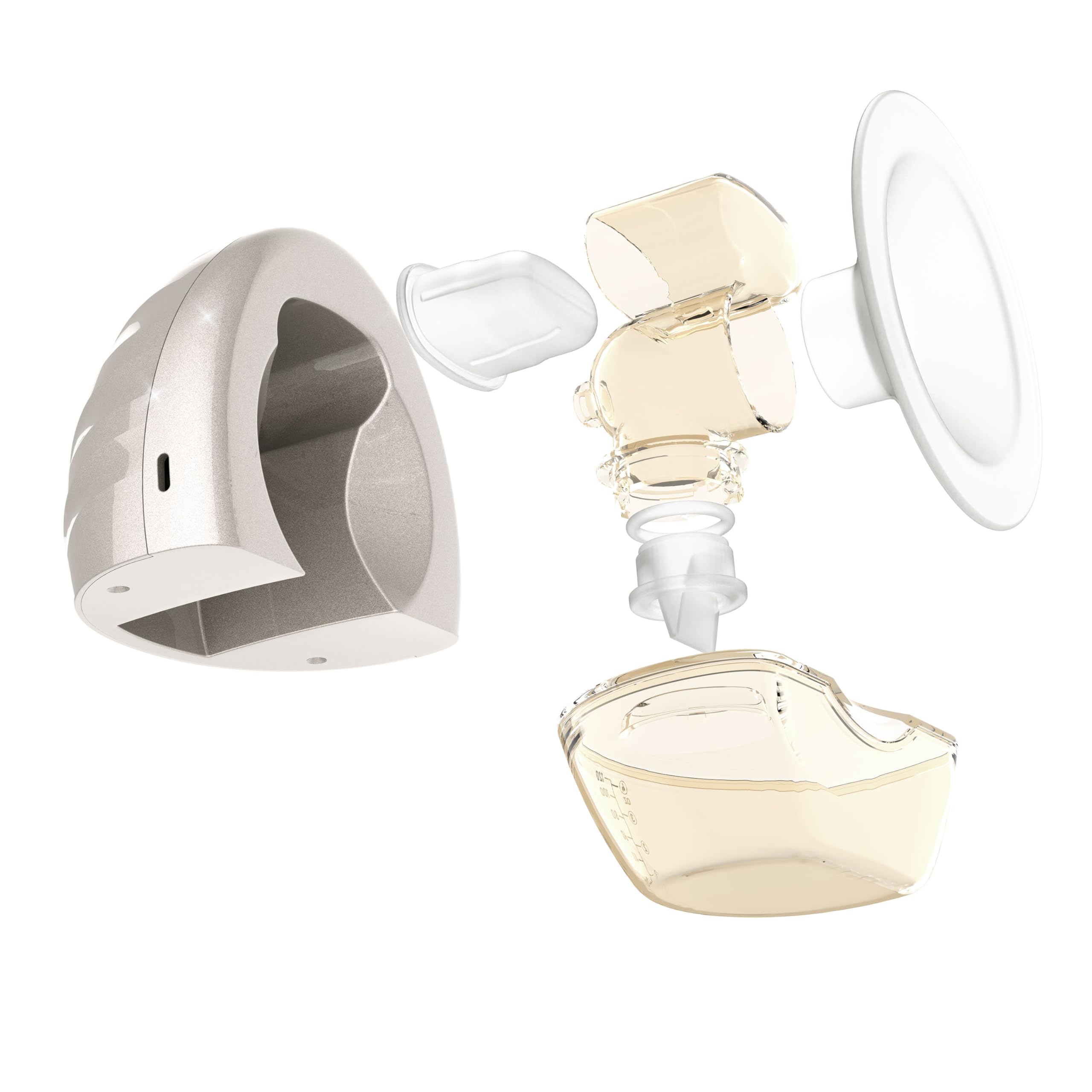 NENO Perla Twin Milchpumpe Elektrisch - Dreiphasen Elektrische Milch Pumpe Freihändig - Leiser und Diskreter Betrieb - 9 Saugstufen - BPA-frei – LED-Anzeige - Schnelles USB-C-Laden
