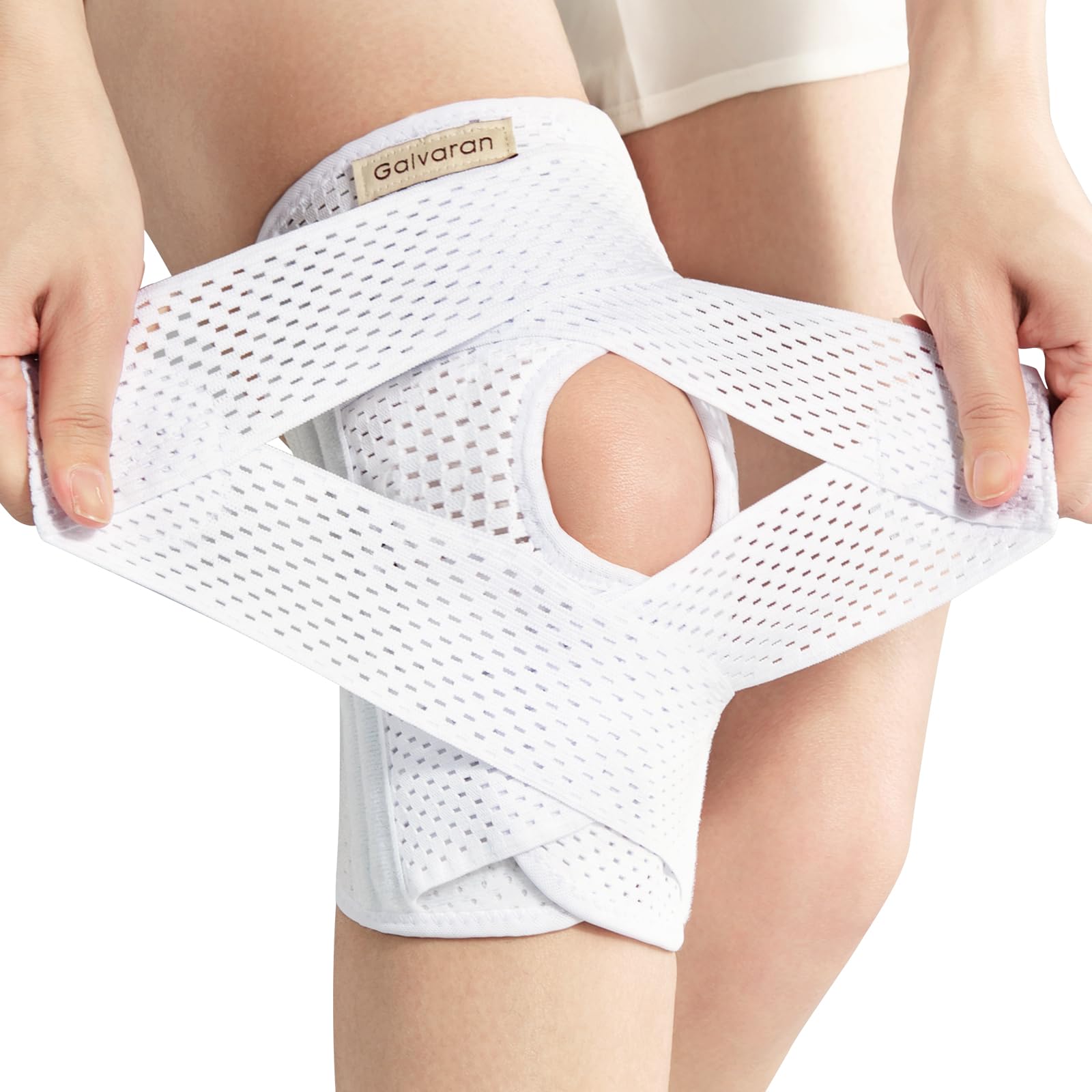 Galvaran Rodillera con estabilizadores laterales para dolor de rodilla meniscal LCR MCL Artritis Lesiones Recuperación, transpirable y ajustable para hombres y mujeres