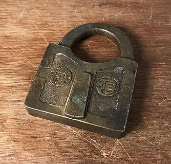 Amazon.co.jp: □□ 鉄道 国鉄 南京錠 鍵 彫金 彫刻 金属製 工芸