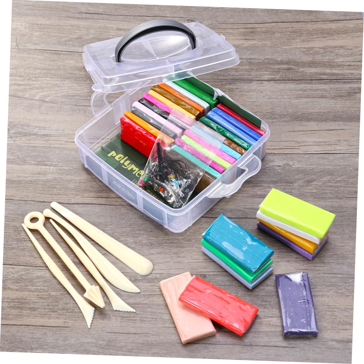 Herramientas para Arcilla Blanda Kit de Arcilla Polimérica de Colores para Hornear Bloques de Modelado Creativos para Juguetes para Manualidades
