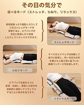 立体エアーマット エアーストレッチマット エアーバッグ搭載 Amazon | Yutabelu 立体エアーマット エアーストレッチマット 首