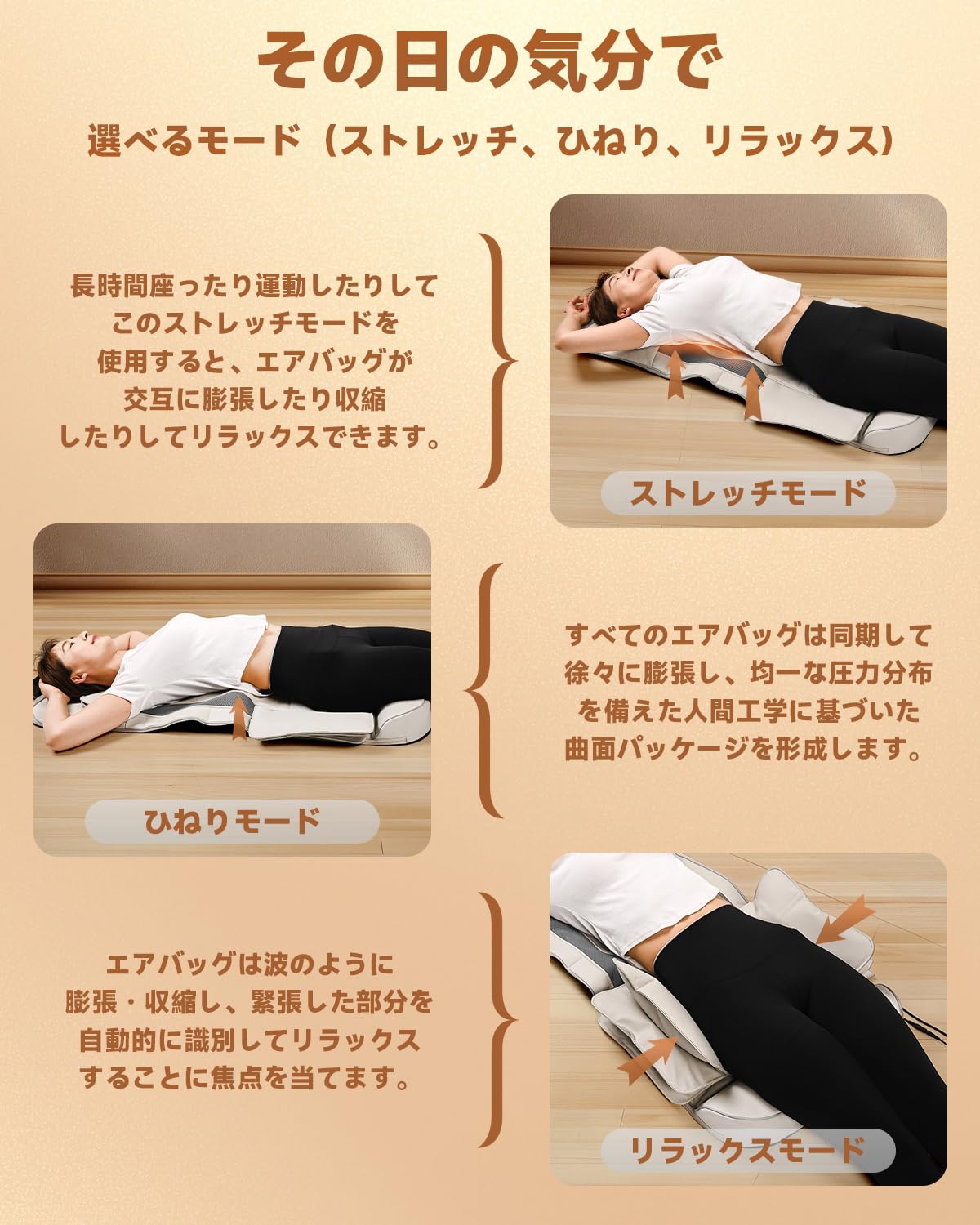 Amazon | Yutabelu 立体エアーマット エアーストレッチマット 首/背中