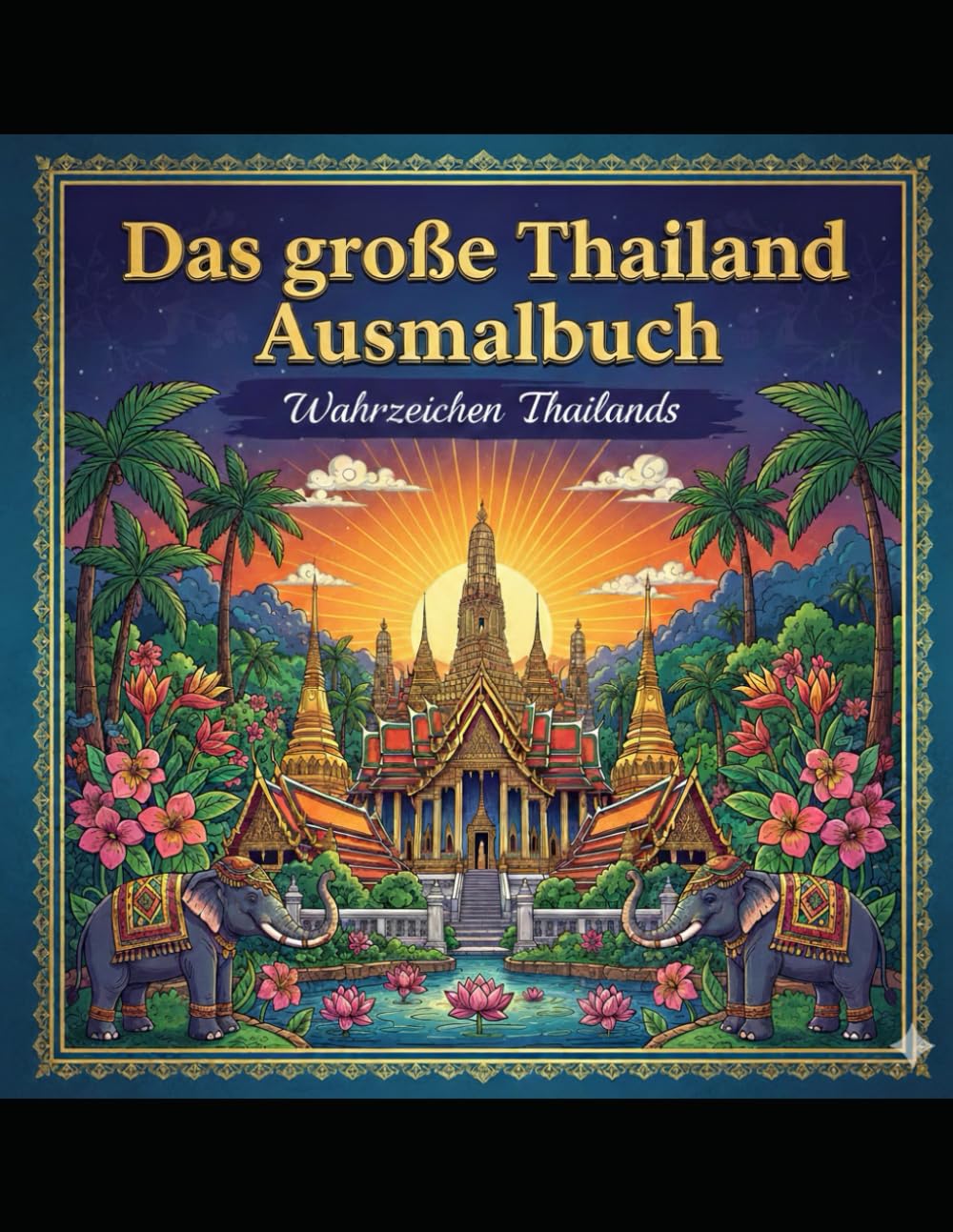 Das große Thailand Ausmalbuch: Eine meditative Reise durch das Land des Lächelns: 120 handgezeichnete Landmarks & Tempel – Premium Malbuch für ... bedruckten Seiten gegen Durchdrücken