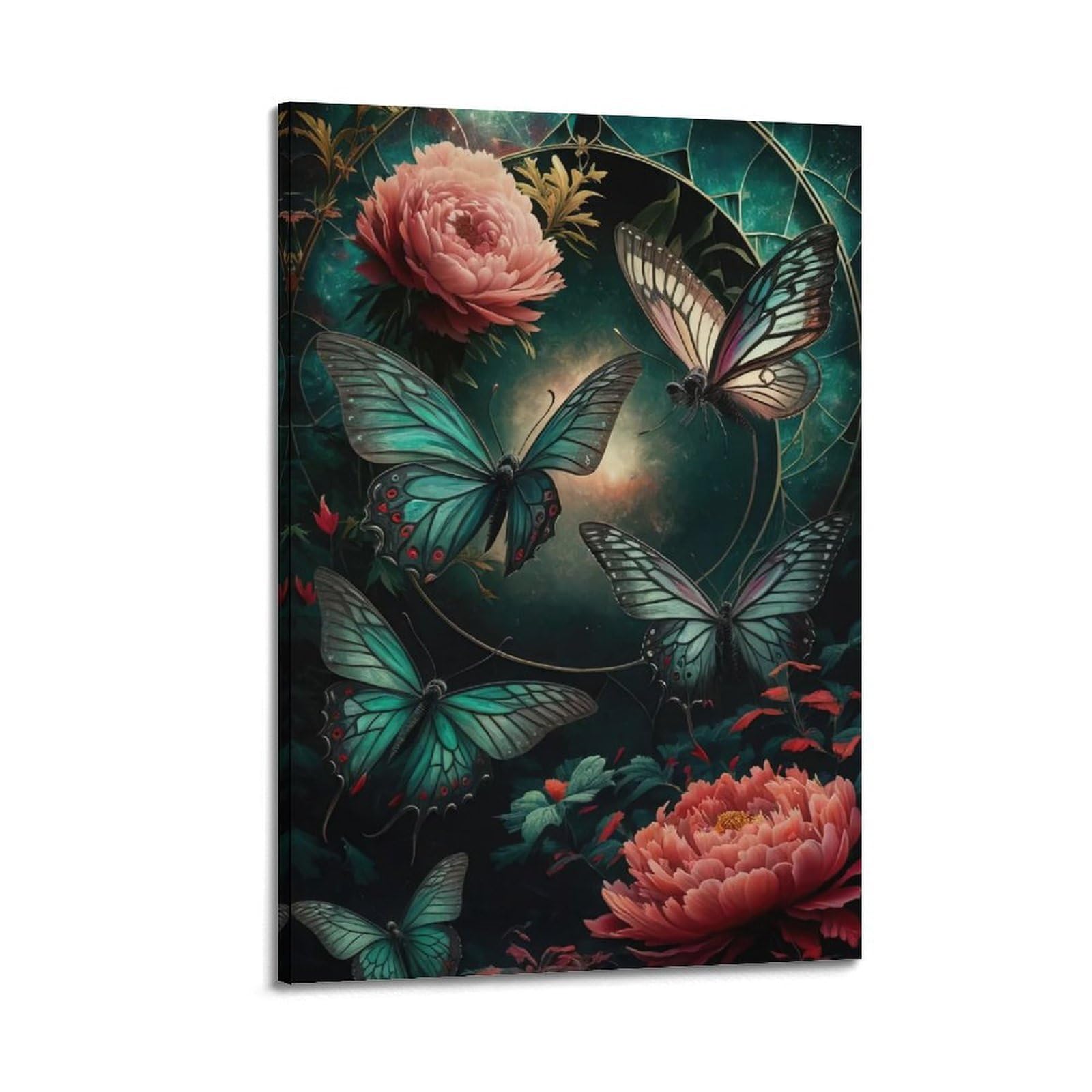 CPGLJD Animal Poster Flowers And Butterflies Poster Decorative Painting Canvas Wall Posters And Art Picture Print Modern Family Bedroom Decor Posters 20x30inch(50x75cm)