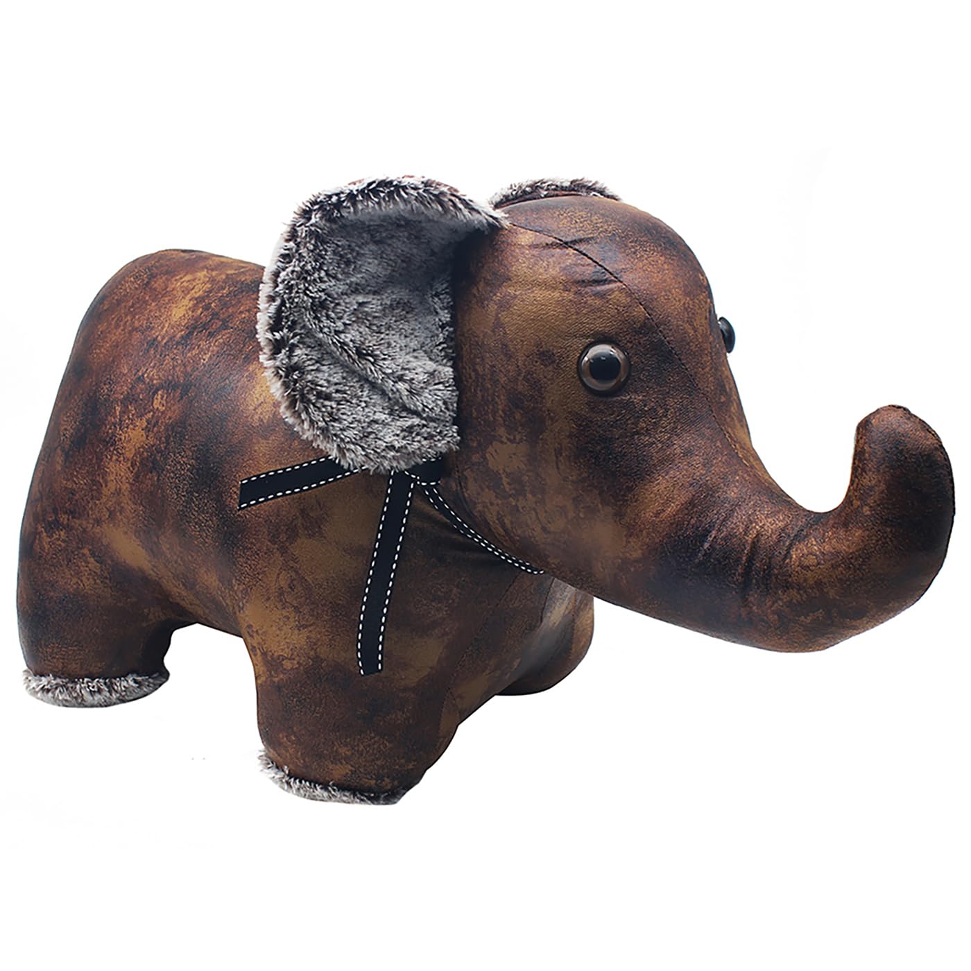 Lesser & Pavey Brown Antique Pals Large Weighted Vintage Effect Animal Doorstop - Pug, Dachshund, Elephant, Highland Cow Or Sheep (Elephant)