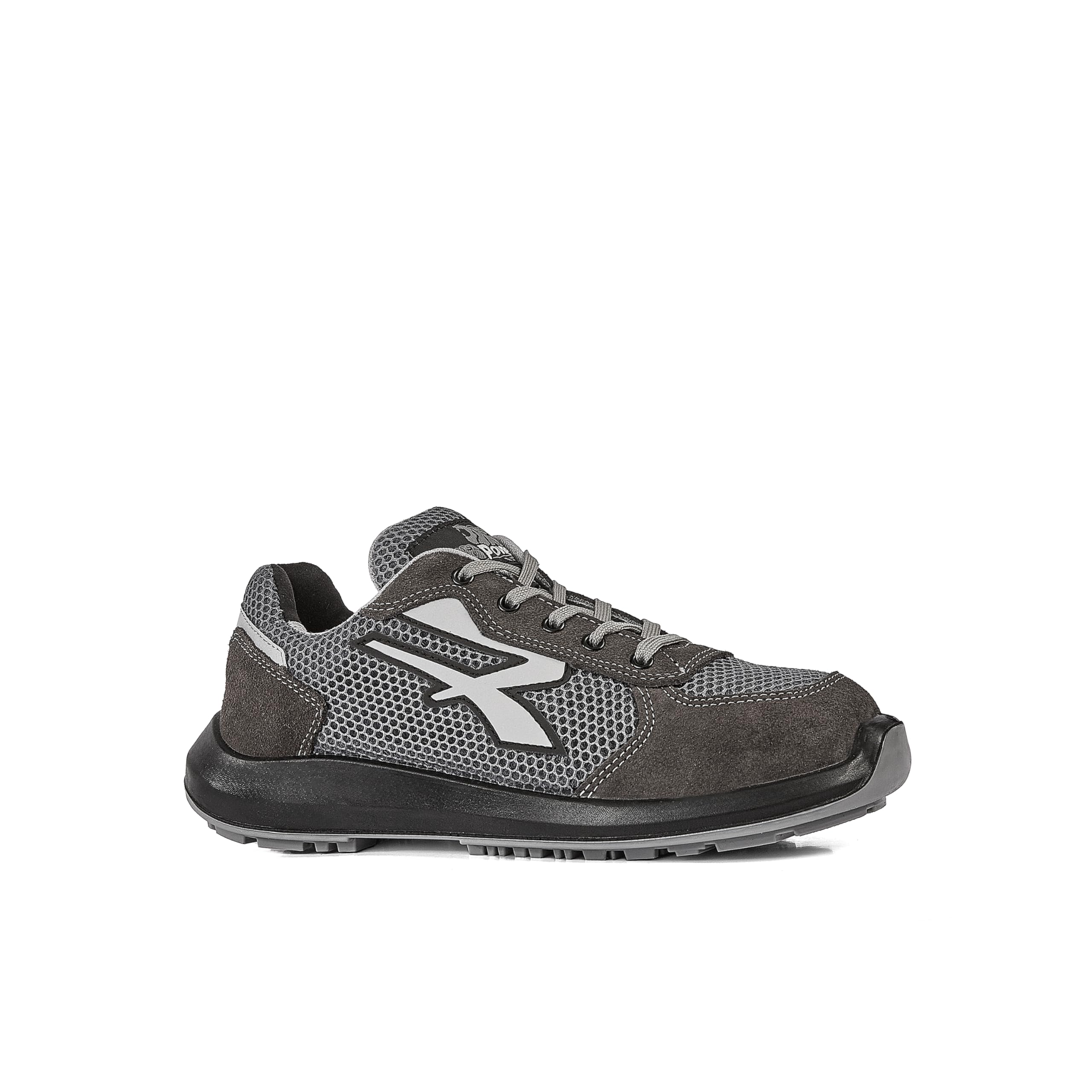 U-Power - Scarpe Antinfortunistiche Basse Gemini S1P SRC ESD - Grigio - Verde - Red UP RU20026 - U-Power