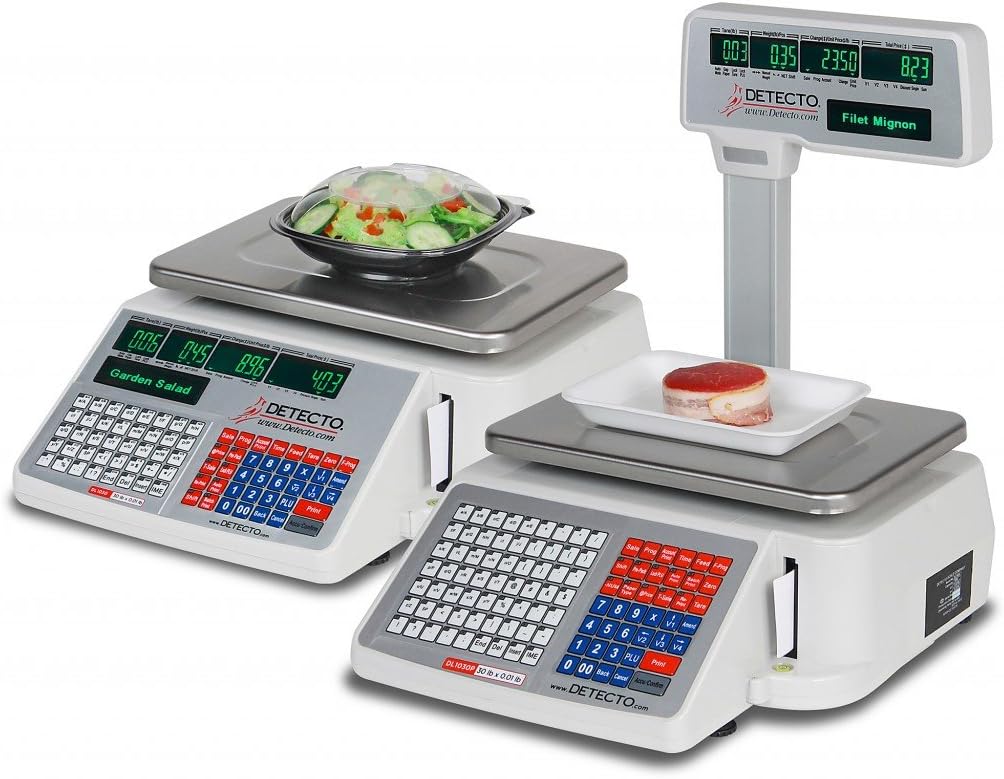 CARDNINJA DETECTO SCALES PRICE COMPUTING LABEL PRINTING SCALE DL SERIES 30LB CAPACITY INCLUDES SOFTWARE UTILITY / DL1030 /